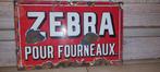 Prachtig oud emaillebord Zebra, Ophalen of Verzenden, Gebruikt, Reclamebord