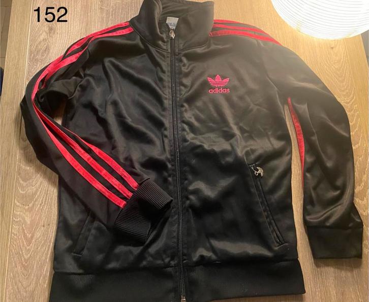 🔥 Vestje zwart-roze Adidas - maat 152, Kinderen en Baby's, Kinderkleding | Maat 152, Gebruikt, Ophalen of Verzenden