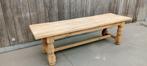 Massief eiken boeren tafel . tuintafel, Tuin en Terras, Ophalen, ., Zo goed als nieuw, .