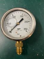 Manomètre 250 bar en 1/4 63mm neuf Avec glycérine, Ophalen, Zo goed als nieuw