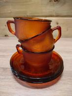 kopjes + onderbordjes Nestlé, Enlèvement ou Envoi, Comme neuf, Verre, Tasse(s) et/ou soucoupe(s)