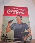 Vintage metaal coca cola bord 30x40, Verzamelen, Ophalen of Verzenden, Zo goed als nieuw