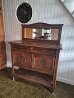 Antiek gesneden eikenhouten dressoir met spiegel — Louis XV-, Ophalen