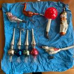 Kerstballen, 4 Ajeko-spikes, vogel, paddenstoelen etc., Ophalen of Verzenden, Zo goed als nieuw