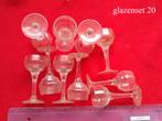 10 druppel likeur alcohol glaasjes glas glazen vintage, Ophalen of Verzenden, Zo goed als nieuw