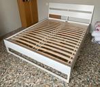 Prachtig bed LeenBakker massief wit hout, compleet 140/200, Huis en Inrichting, Ophalen, Zo goed als nieuw, 200 cm, 140 cm