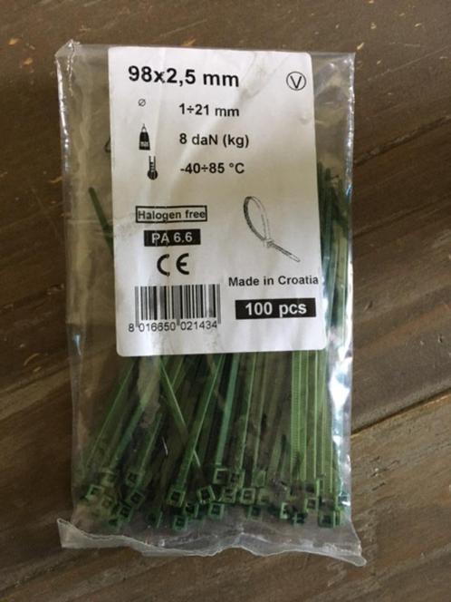 Groene tyraps, kabelbinders, Tuin en Terras, Overige Tuin en Terras, Nieuw, Ophalen