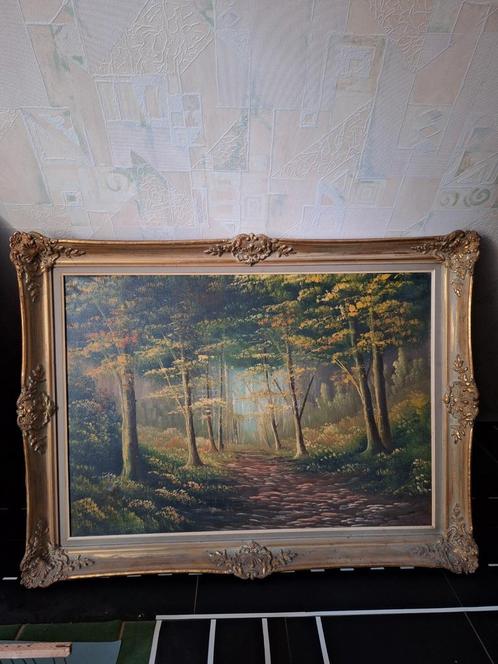 Peinture à l'huile nature morte paysage forestier, Antiquités & Art, Art | Peinture | Classique, Enlèvement ou Envoi