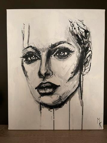 Modern tijdloos zwart wit schilderij Mk Art beschikbaar voor biedingen
