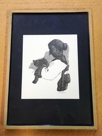 Een mooi oude schilderij van (Moeder Rembrandt) beschikbaar voor biedingen