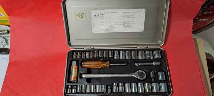 doppendozen1/4 metrisch en inch, Auto diversen, Autogereedschap, Zo goed als nieuw, Ophalen of Verzenden