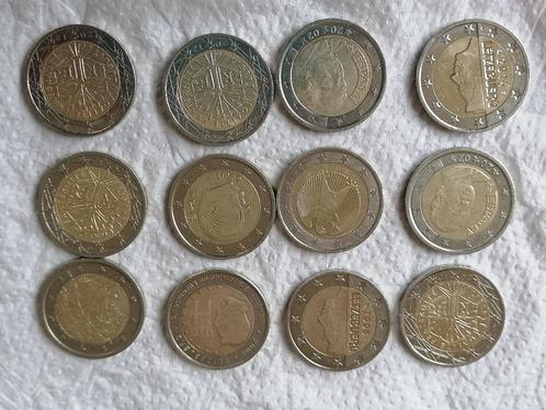 lot van 13 munten van 2 €, collectie uit alle landen, Postzegels en Munten, Munten | Europa | Euromunten, Losse munt, 2 euro, België