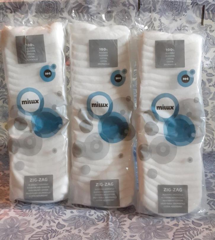 lot de 3 paquets ouate zig zag de 50 gr, Diversen, Verpleegmiddelen, Nieuw, Ophalen of Verzenden