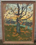 huile sur carton signe hubert vandermeulen, Ophalen of Verzenden