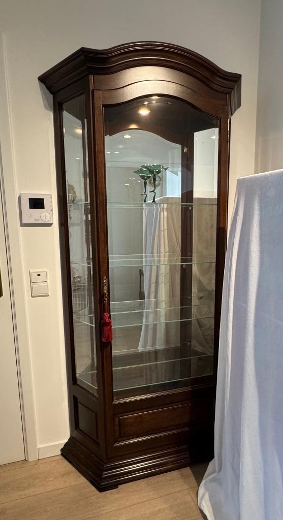 Vitrinekast, Huis en Inrichting, Kasten | Vitrinekasten, Zo goed als nieuw, 200 cm of meer, 100 tot 150 cm, 25 tot 50 cm, Met deur(en)