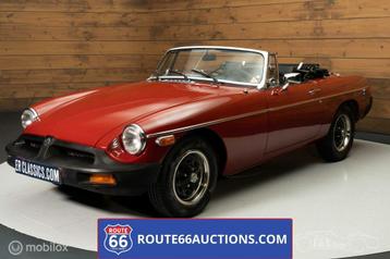 MG MG B Cabriolet 1978 | Route 66 Auctions, Autos, Rouge, Achat, Entreprise, Boîte manuelle