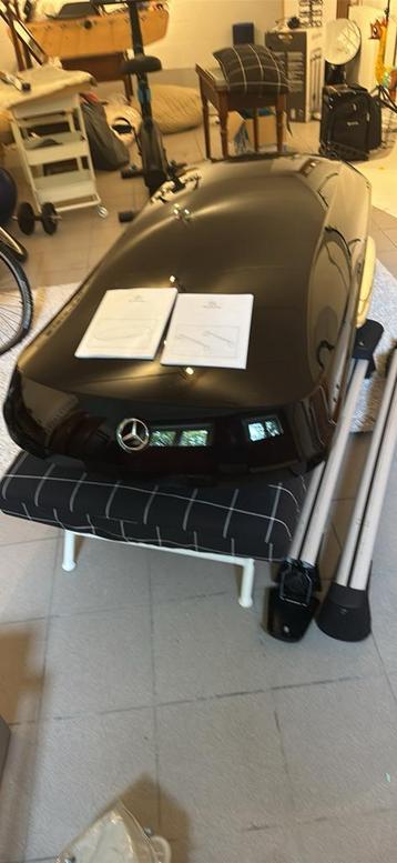 Coffre de Toit Mercedes at XL Noir, 590 litres neuf, Autos : Divers, Coffres de toit, Enlèvement, Neuf
