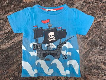 Mt 92 Blauwe T-shirt met piratenboot