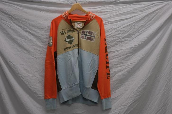 Napapijri - kleurrijke zomertrui met rits, Kleding | Heren, Truien en Vesten, Gedragen, Maat 56/58 (XL), Ophalen