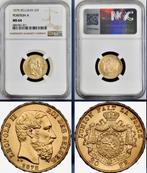 Belgium 20 Francs 1878 Pos.A  FDC MS64 NGC, Verzenden, Goud, Losse munt, Goud