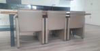 Taupe leer stoel, Huis en Inrichting, Stoelen, Ophalen, Leer, Vijf, Zes of meer stoelen