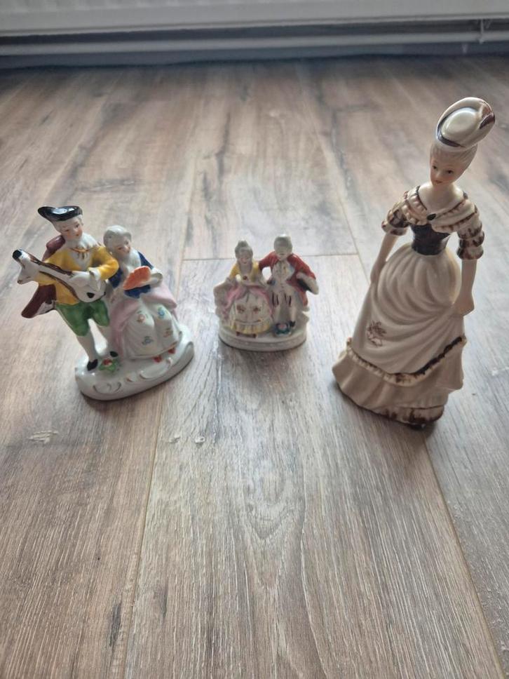 Set van porseleinen figuren uit 1950, Verzamelen, Beelden en Beeldjes, Ophalen of Verzenden