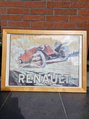 Vintage Affiche Renault René De Bas  beschikbaar voor biedingen