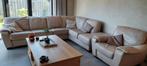 Lederen hoeksalon + fauteuil, Ophalen, Gebruikt, Leer