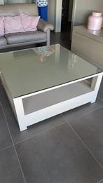 Salontafel, Huis en Inrichting, Tafels | Salontafels, Ophalen, Zo goed als nieuw, Vierkant, Glas