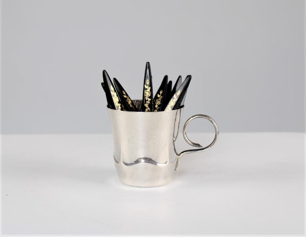 oud verzilverd bekertje WMF + 12 prikkertjes, Ophalen of Verzenden