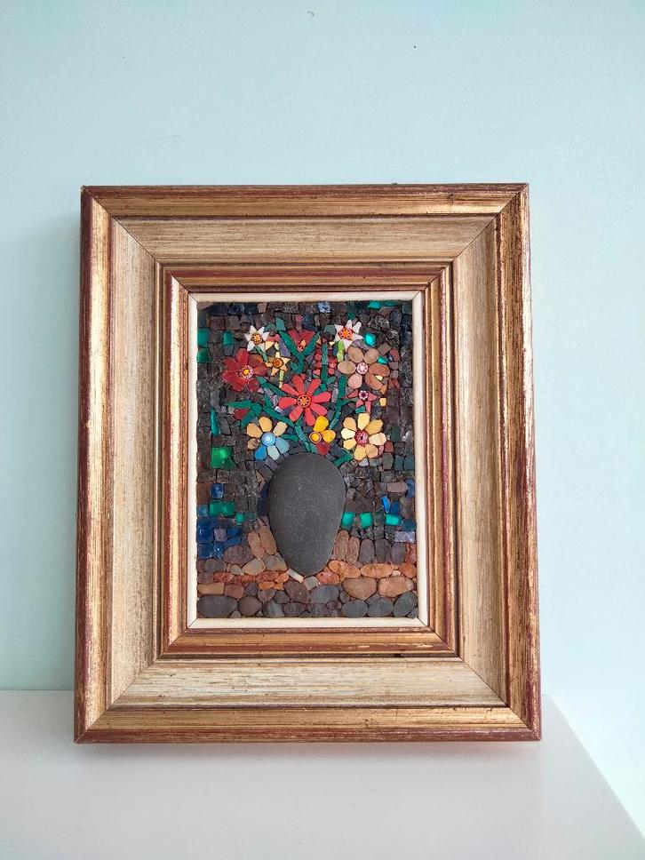 Bijzonder kunstwerkje Ceramiche Monreale mozaïek, Antiquités & Art, Art | Peinture | Abstraite, Enlèvement ou Envoi