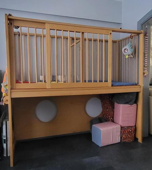 Duopark verhoogd speeltent duobox, Kinderen en Baby's, Kinderkamer | Bedden, Zo goed als nieuw, Ophalen