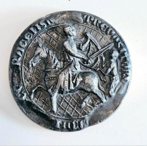 Zegelafdruk, van de Kortrijkse proosten en schepenen 1282, Postzegels en Munten, Penningen en Medailles, Ophalen of Verzenden
