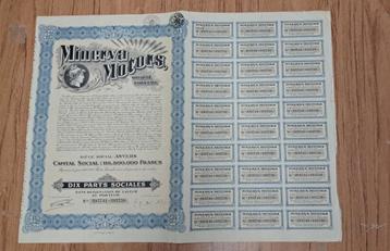 6 oude Minerva aandelen beschikbaar voor biedingen