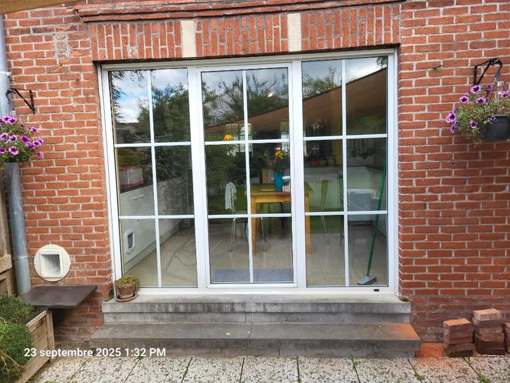 ramen en deuren, Doe-het-zelf en Bouw, Raamkozijnen en Schuifdeuren, Gebruikt, Deurkozijn, Aluminium, 150 tot 225 cm, 225 cm of meer