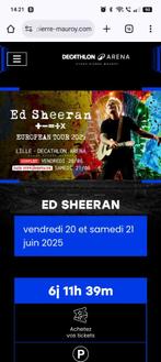 1 place concert Ed sheeran 21/06, Tickets en Kaartjes, Concerten | Pop
