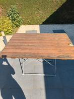 Tuintafel + 8 stoelen, Tuin en Terras, Tuintafels, Ophalen, Gebruikt, Hout