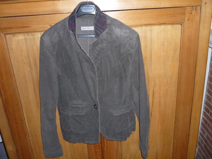 Damesjasje in velours Marc O'Polo: 42, Kleding | Dames, Jasjes, Kostuums en Pakken, Zo goed als nieuw, Jasje, Maat 38/40 (M), Bruin