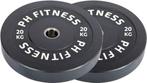 PH Fitness Bumper Plates 20KG Set – Rubber 50mm (2x, opdruk), Sports & Fitness, Enlèvement ou Envoi, Neuf, Bras, Autres types