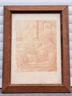 eau forte epreuve d artiste signe Armand rassenfosse, Antiek en Kunst, Ophalen of Verzenden