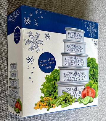 5 STEELPANNEN met Opbergdeksels // 10/12/14/16/18 cm beschikbaar voor biedingen