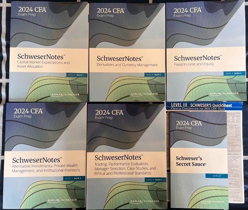 Schweser Notes CFA Level 3 2024 + geheime saus, Boeken, Schoolboeken, Nieuw, Economie, Overige niveaus, Ophalen of Verzenden
