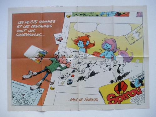 Poster Spirou 2297 - Les petits hommes - 22 avril 1982, Boeken, Stripverhalen, Zo goed als nieuw, Eén stripboek, Ophalen of Verzenden