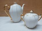 Duo théière & sucrier art déco vintage, Enlèvement, Comme neuf, Porcelaine, Récipient(s)