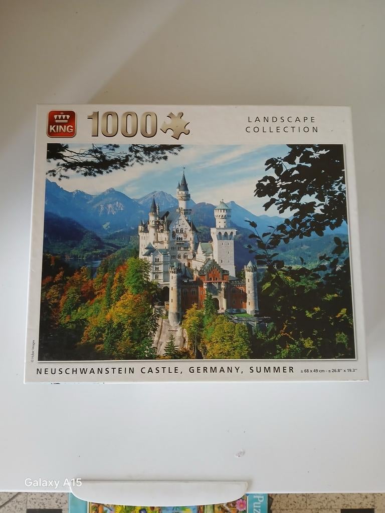 Kasteel neuschwanstein Germany zomers duizend stukjes, Hobby en Vrije tijd, Denksport en Puzzels, Zo goed als nieuw, Legpuzzel
