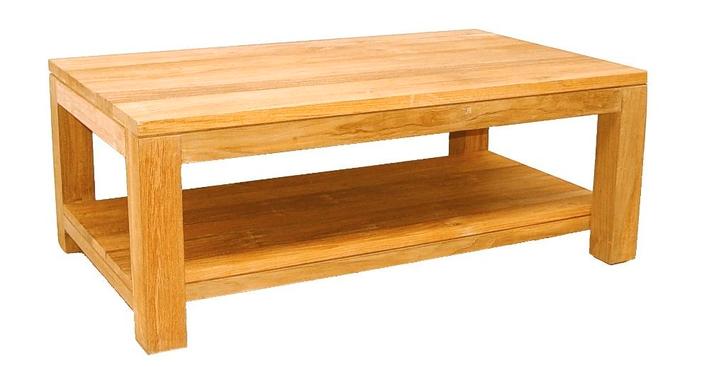 Massief teak salontafel, Huis en Inrichting, Tafels | Salontafels, Nieuw, Teakhout, Ophalen of Verzenden