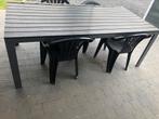Tuintafel 2m x 1m antraciet Bois Le Duc, Tuin en Terras, Tuintafels, Ophalen, Gebruikt, Rechthoekig, Aluminium