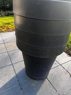 Grote zwarte bloempotten voor buiten – set van 6, Tuin en Terras, Ophalen, Kunststof, Gebruikt, 40 cm of meer