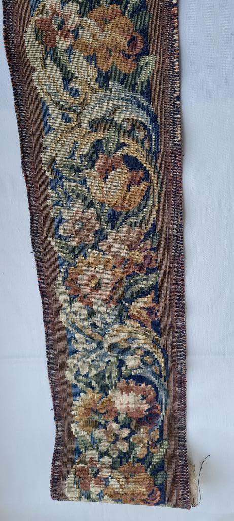 Bordure tapisserie tissée 100% laine, Antiquités & Art, Tapis & Textile, Enlèvement ou Envoi