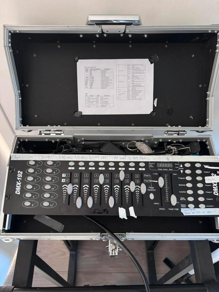 Controler dmx plus lyres 150watts led, Muziek en Instrumenten, Licht en Laser, Zo goed als nieuw, Ophalen